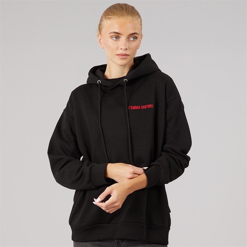 L'amore Couture Womens Tokyo Hoodie Black - Image 2