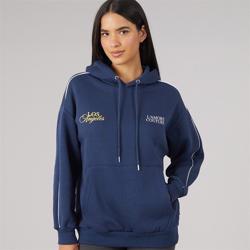L'amore Couture Womens Waverley Hoodie Navy - Image 2