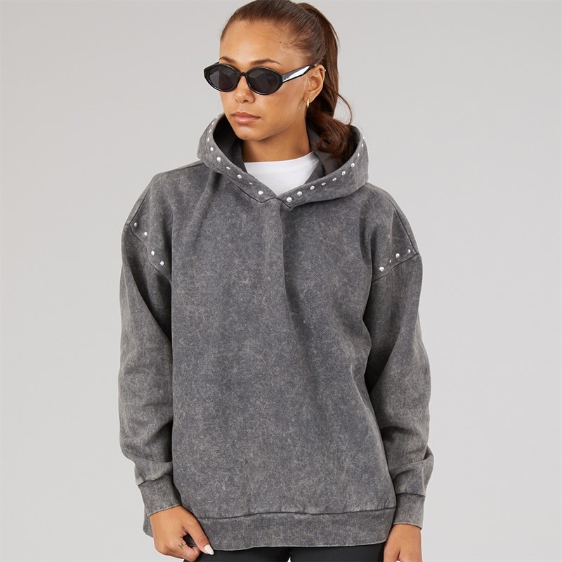 L'amore Couture Womens Lorien Hoodie Charcoal