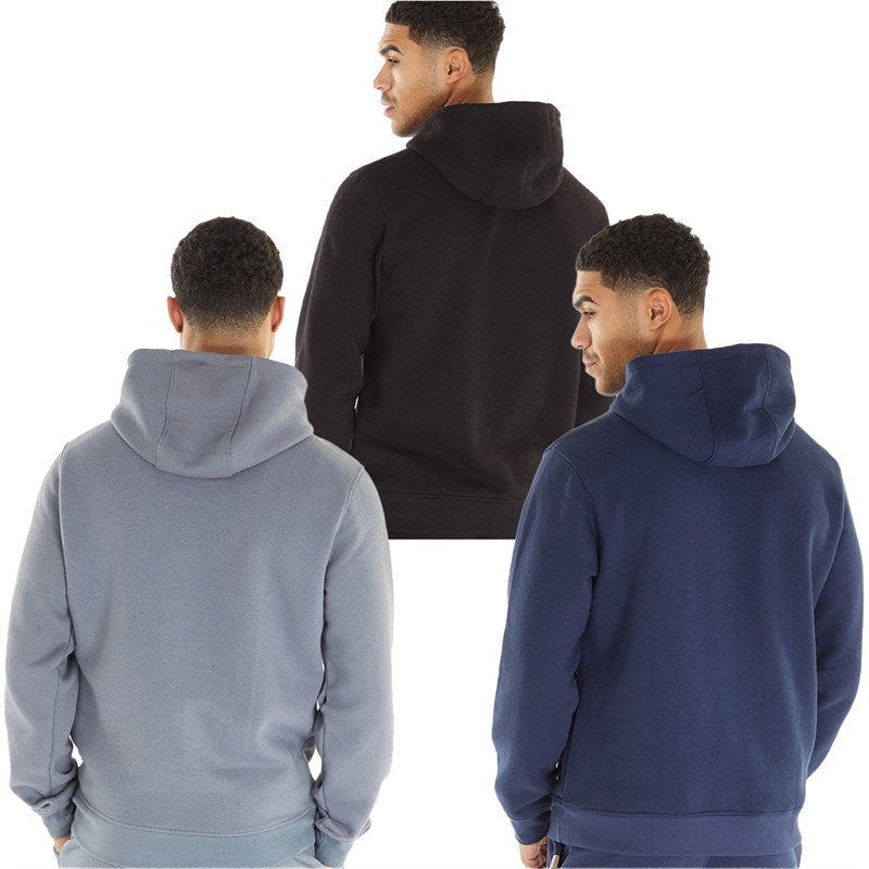 JUICE Mens Grevill Three Pack Hoodies Black/Dark Grey/Navy - Image 2