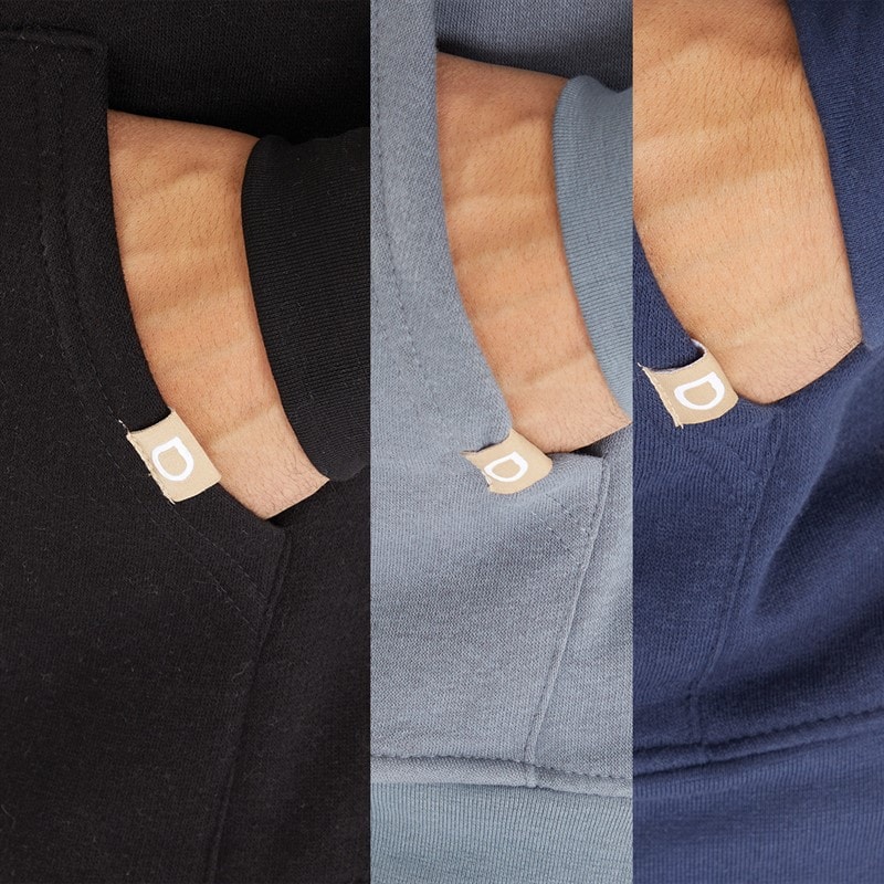 JUICE Mens Grevill Three Pack Hoodies Black/Dark Grey/Navy - Image 3