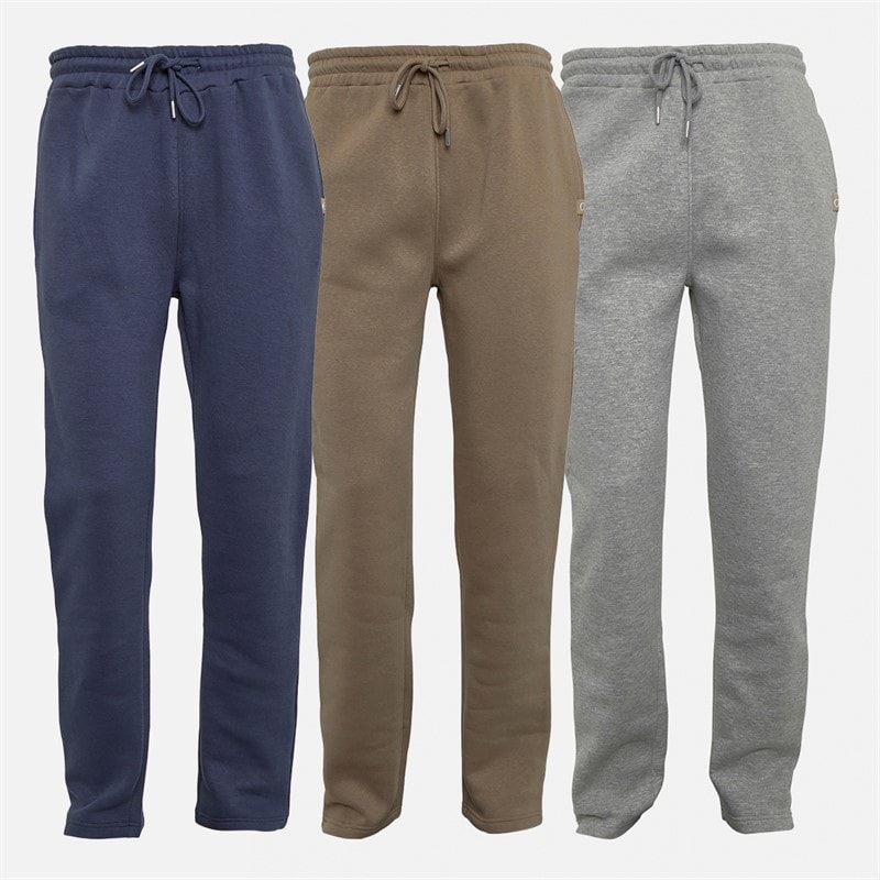 JUICE Mens Conti Three Pack Joggers Vintage Indigo /Grey Marl/Stone - Image 1