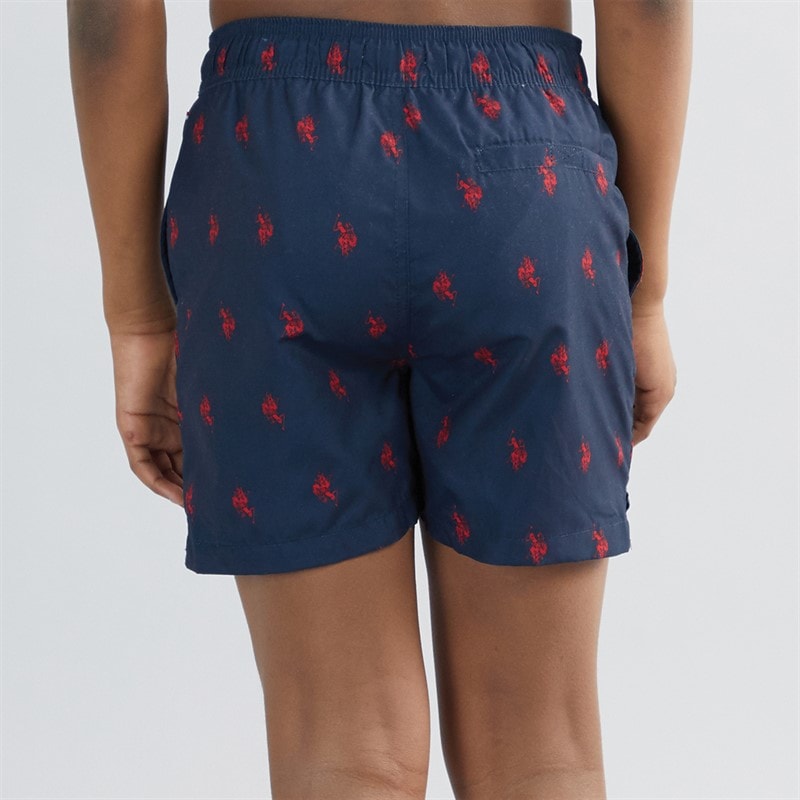 U.S. POLO ASSN. Boys Repeat Swim Shorts Navy Blazer - Image 2