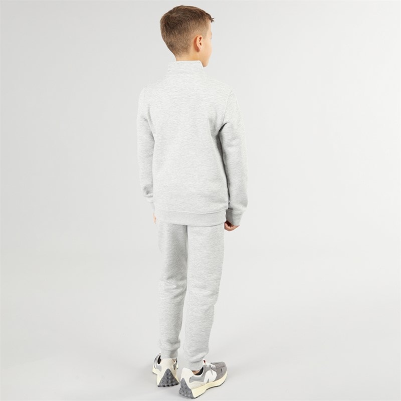 U.S. POLO ASSN. Boys Sport Logo BB 1/4 Zip And Joggers Tracksuit Set Mid Grey Marl - Image 2