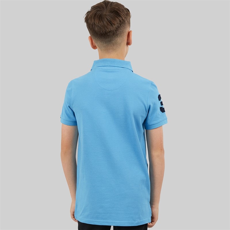 U.S. POLO ASSN. Boys Player 3 Pique Polo Shirt Heritage Blue - Image 2