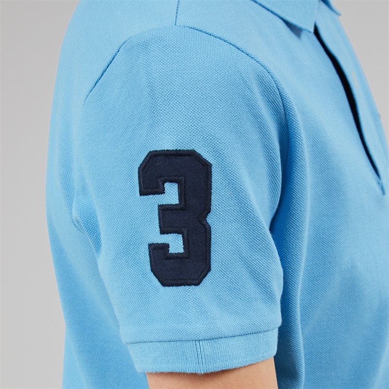 U.S. POLO ASSN. Boys Player 3 Pique Polo Shirt Heritage Blue - Image 5