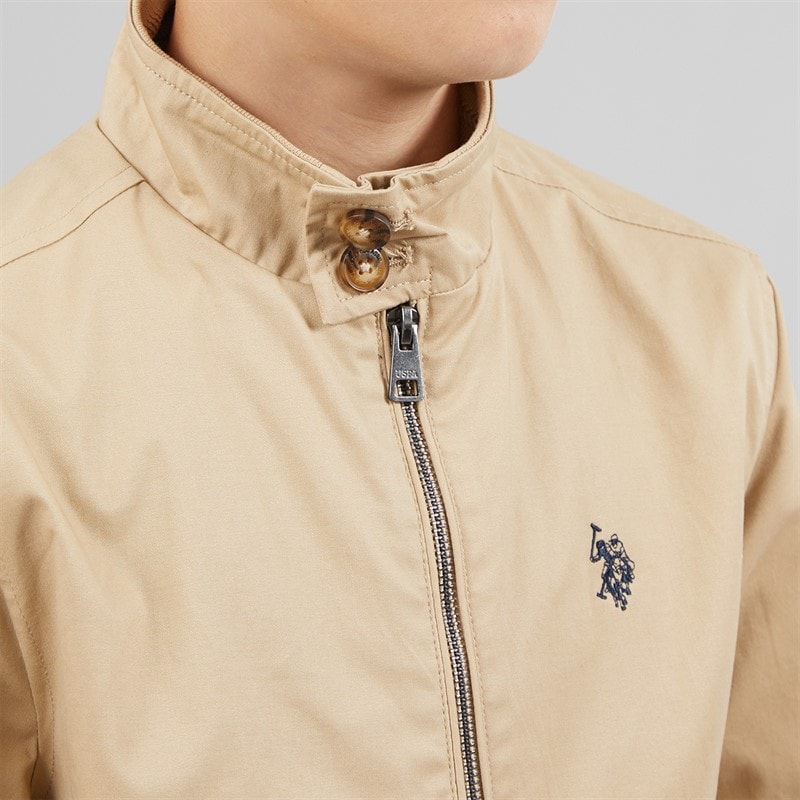 U.S. POLO ASSN. Boys Twill Harrington Jacket Cornstalk - Image 5