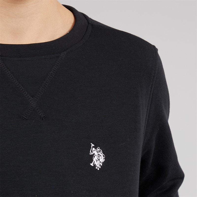 U.S. POLO ASSN. Boys DHM Sweatshirt Black/Bright White DHM Black Bright White Dhm - Image 3