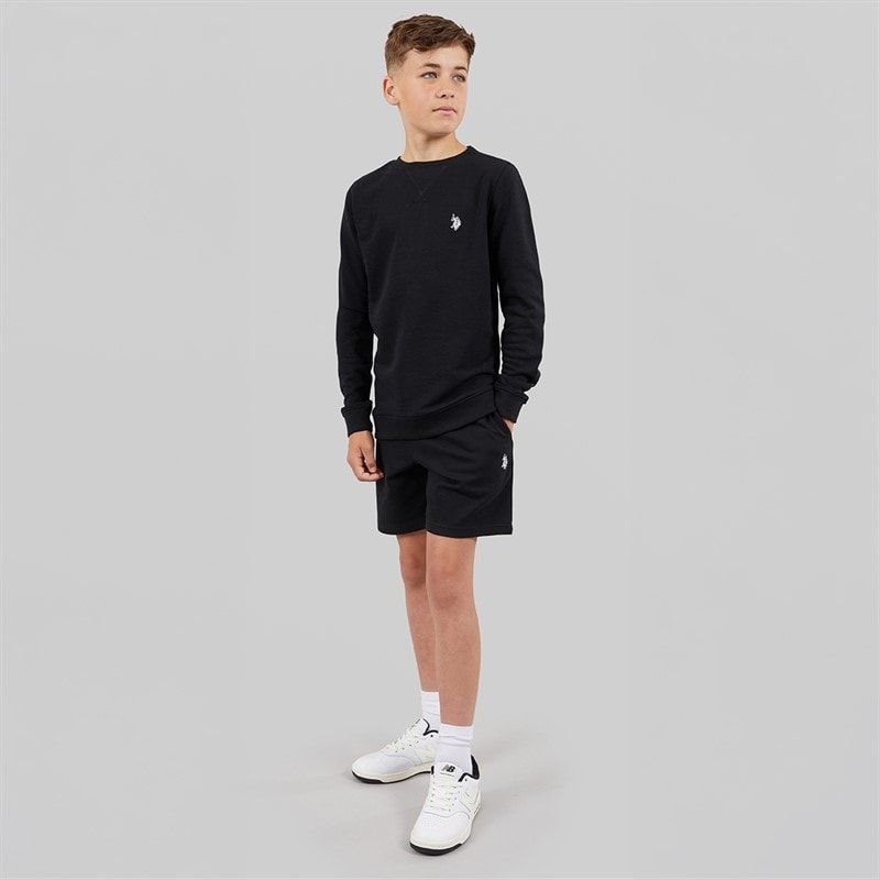 U.S. POLO ASSN. Boys DHM Sweatshirt Black/Bright White DHM Black Bright White Dhm - Image 4