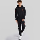 U.S. POLO ASSN. Boys Player 3 Hoodie And Joggers Tracksuit Black