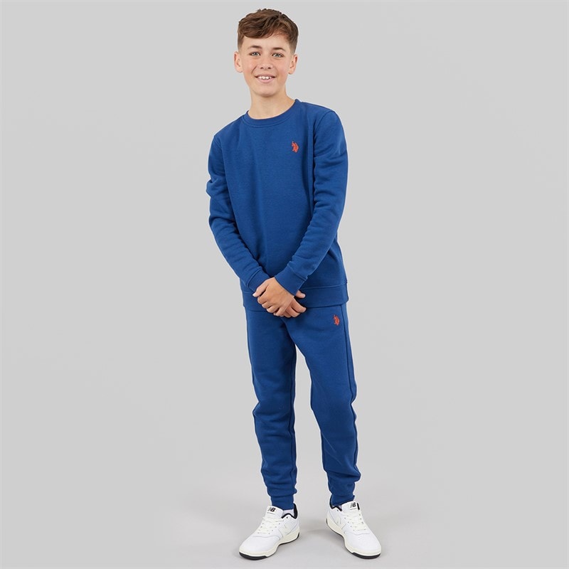 U.S. POLO ASSN. Boys Sweatshirt And Joggers Tracksuit Navy Peony - Image 3