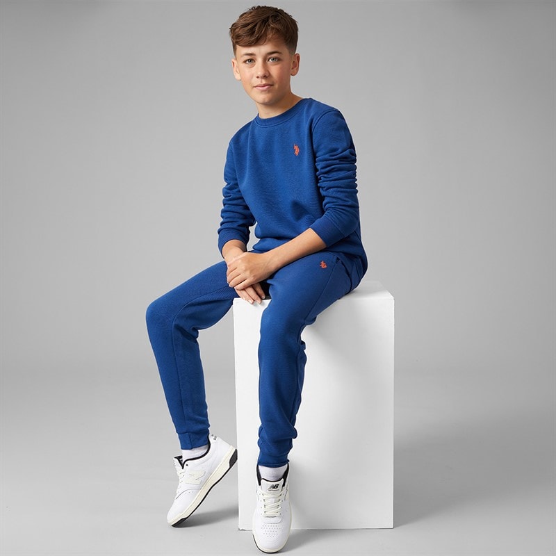 U.S. POLO ASSN. Boys Sweatshirt And Joggers Tracksuit Navy Peony - Image 4