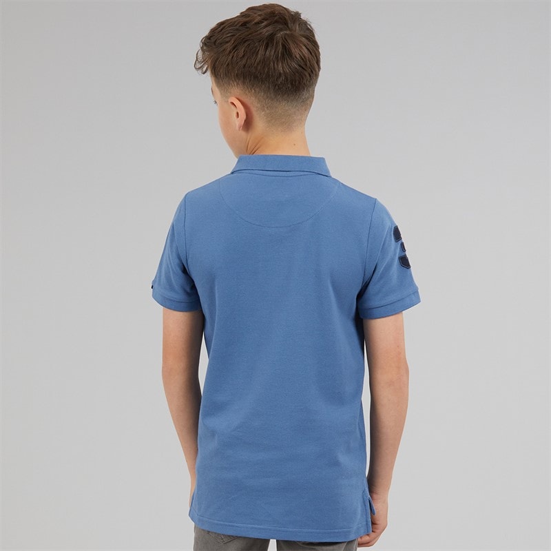 U.S. POLO ASSN. Boys Player 3 Pique Polo Shirt Blue Horizon - Image 2