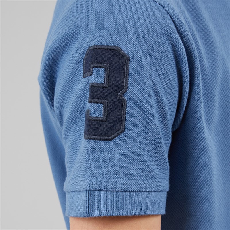 U.S. POLO ASSN. Boys Player 3 Pique Polo Shirt Blue Horizon - Image 5