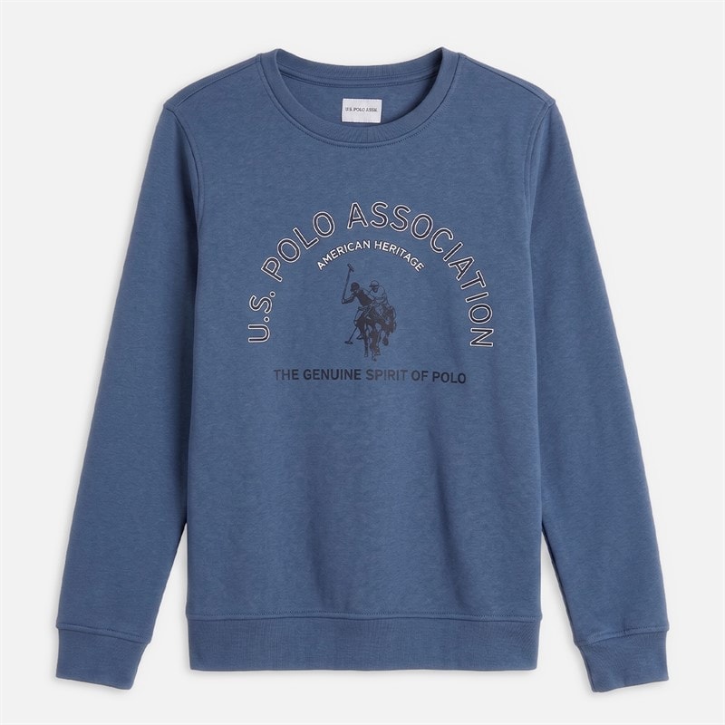 U.S. POLO ASSN. Boys Graphic Sweatshirt And Joggers Tracksuit Blue Horizon - Image 2