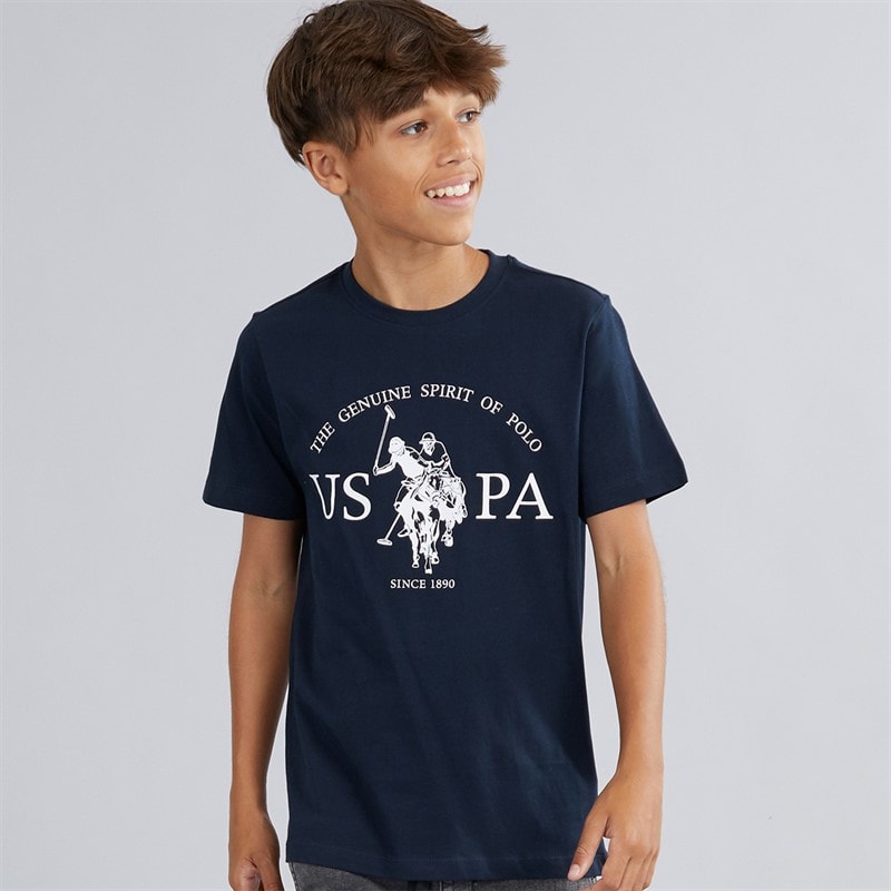 U.S. POLO ASSN. Boys Graphic T-Shirt Dark Sapphire Navy