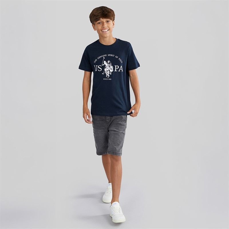 U.S. POLO ASSN. Boys Graphic T-Shirt Dark Sapphire Navy - Image 4