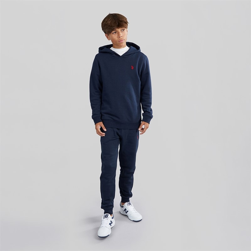 U.S. POLO ASSN. Boys DHM Hoodie And Joggers Tracksuit Dark Sapphire Navy - Image 3