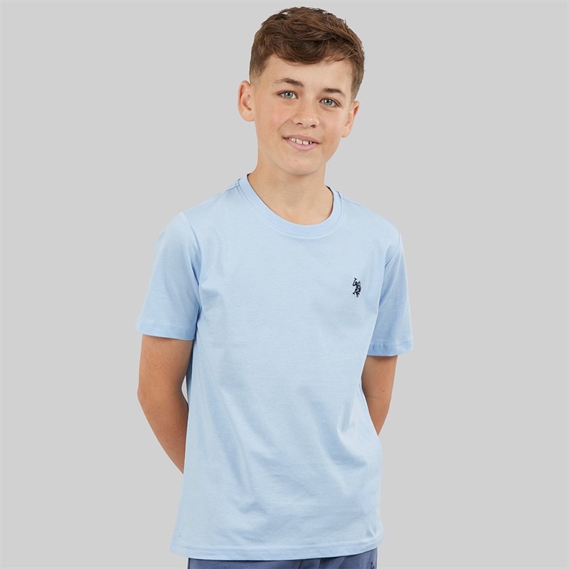 U.S. POLO ASSN. Boys DHM T-Shirt Chambray Blue - Image 1