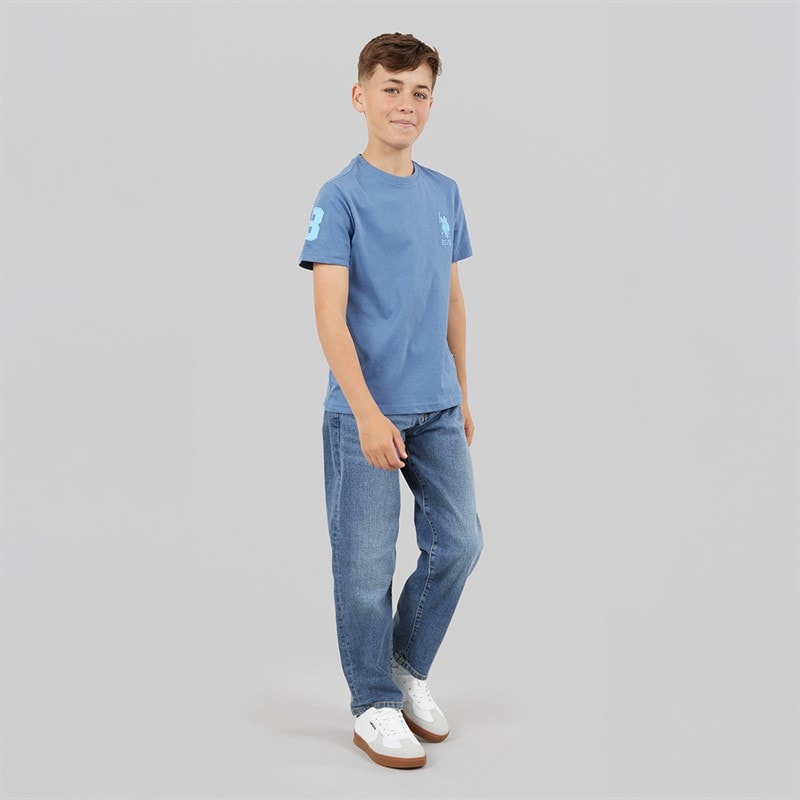 U.S. POLO ASSN. Boys Baggy Fit Jeans Worn Wash - Image 4