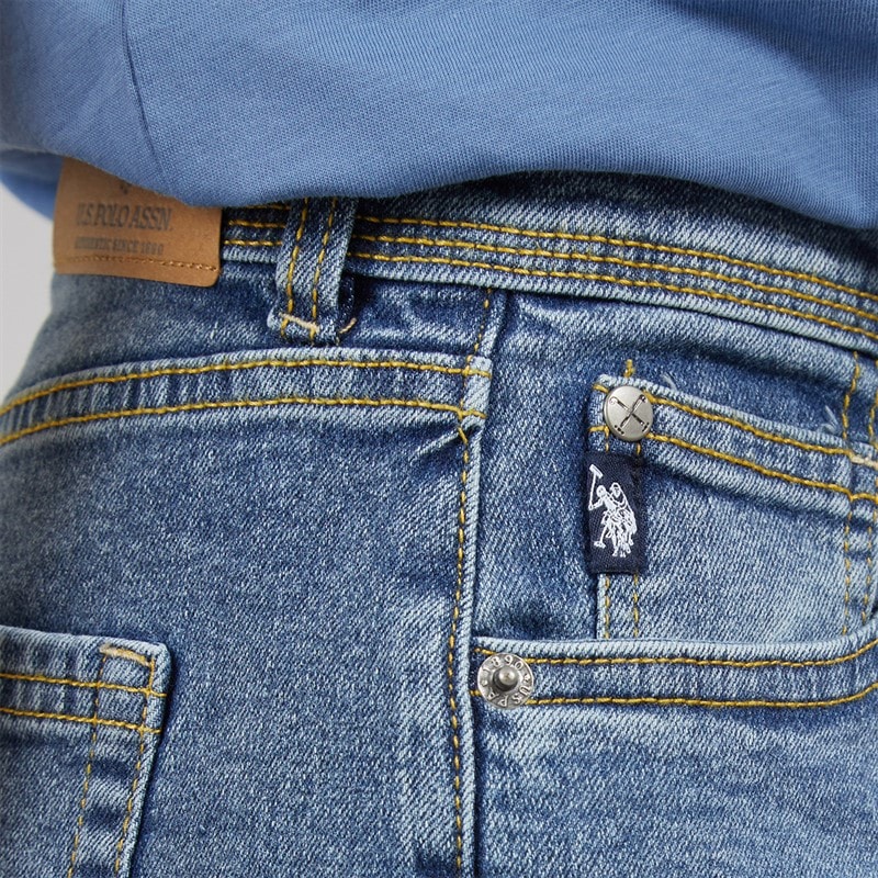 U.S. POLO ASSN. Boys Baggy Fit Jeans Worn Wash - Image 5
