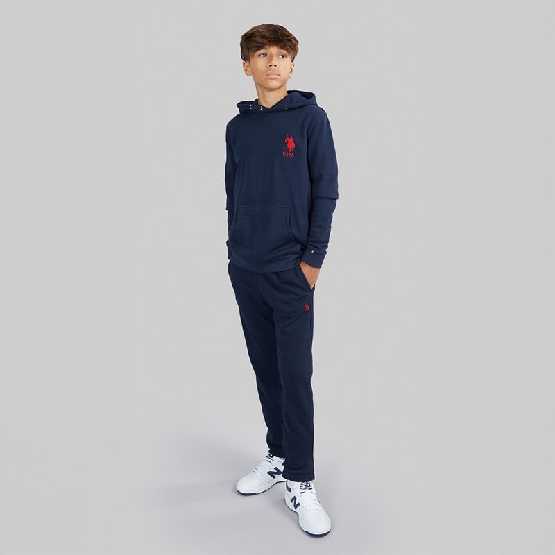 U.S. POLO ASSN. Boys DHM Straight Leg LB Joggers Dark Sapphire Navy/Haute Red Dhm - Image 4