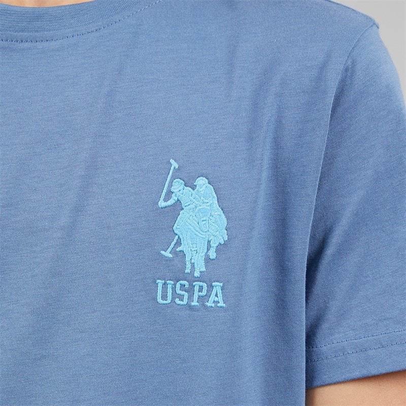 U.S. POLO ASSN. Boys Player 3 T-Shirt Blue Horizon/Air Blue Dhm - Image 3