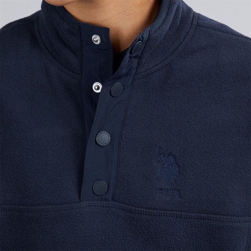 U.S. POLO ASSN. Boys DHM Polar Funnel Neck Fleece Dark Sapphire Navy - Image 3