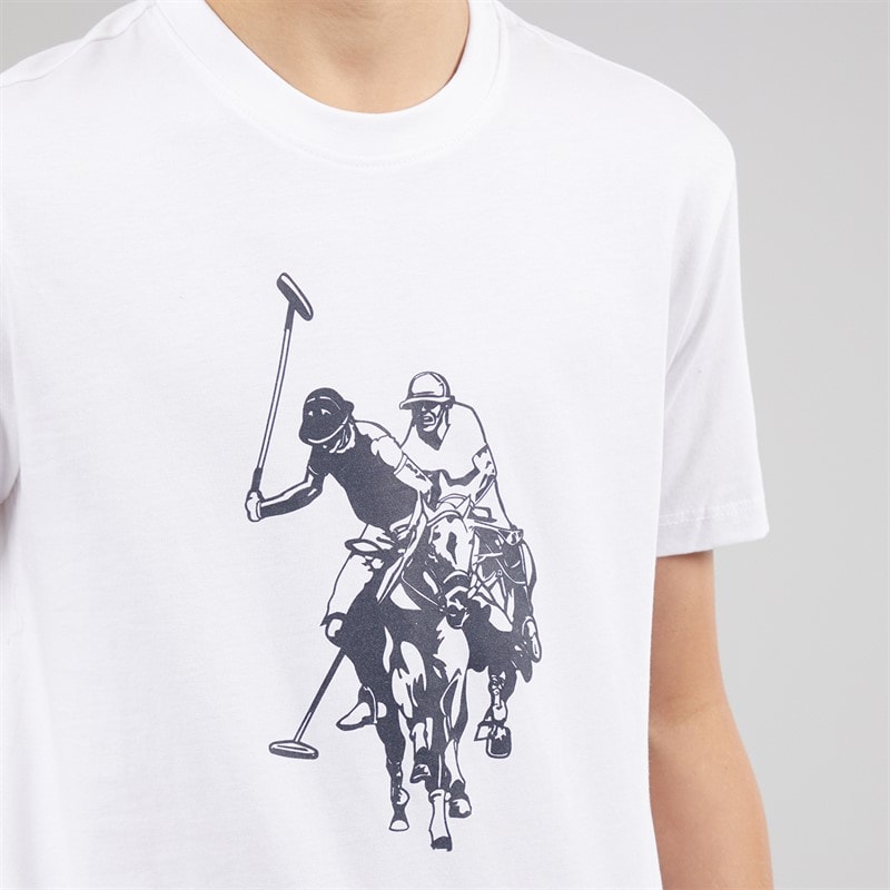 U.S. POLO ASSN. Boys DHM Graphic T-Shirt Bright White - Image 3