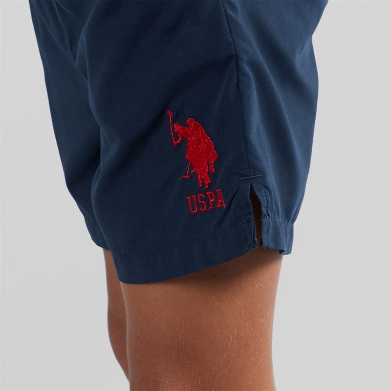 U.S. POLO ASSN. Boys Player 3 Swim Shorts Dark Sapphire Navy/Haute Red Dhm - Image 3