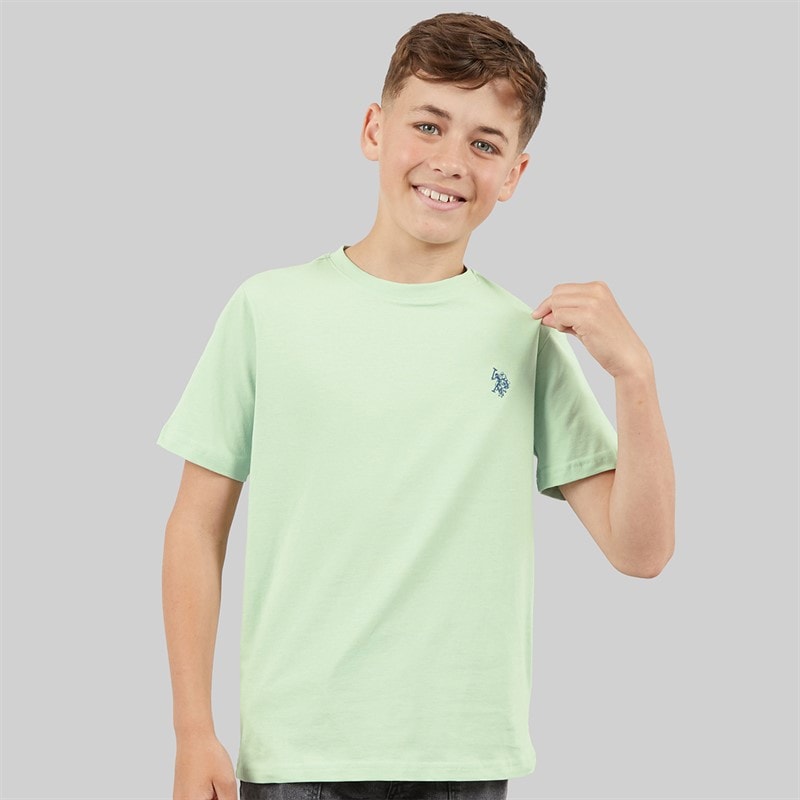 U.S. POLO ASSN. Boys DHM T-Shirt Aqua Foam