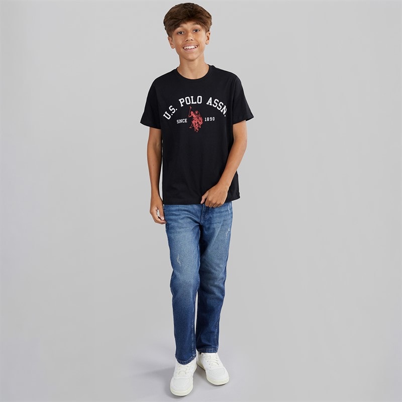 U.S. POLO ASSN. Boys Signature Arch T-Shirt Black - Image 3