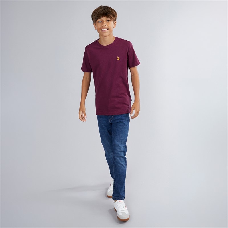 U.S. POLO ASSN. Boys DHM T-Shirt Grape Wine - Image 3