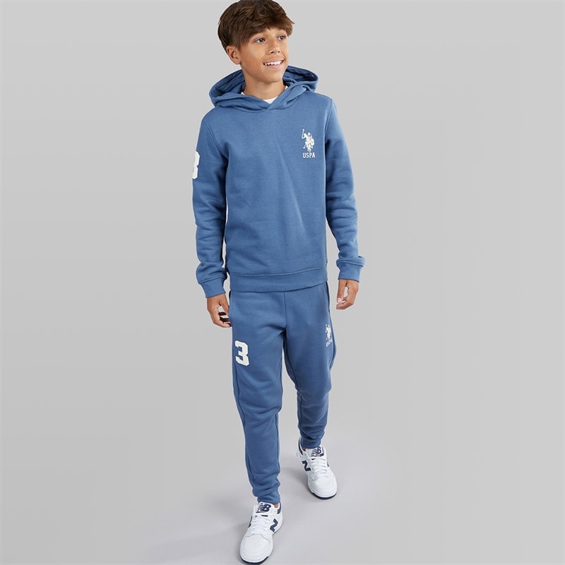 U.S. POLO ASSN. Boys Player 3 Hoodie And Joggers Tracksuit Blue Horizon - Image 3