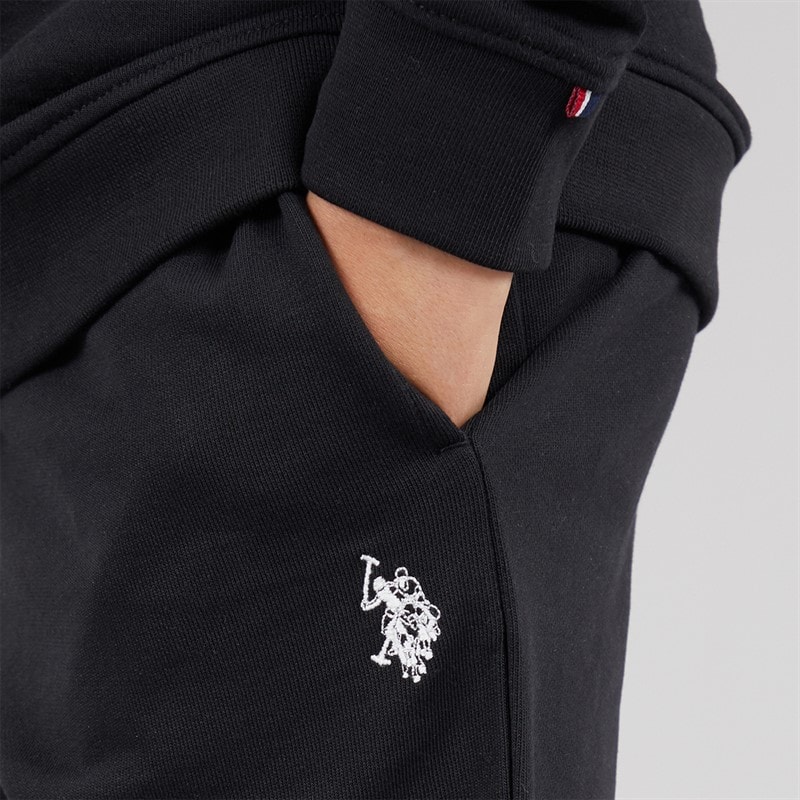 U.S. POLO ASSN. Boys DHM LB Sweat Shorts Black Bright White Dhm - Image 3