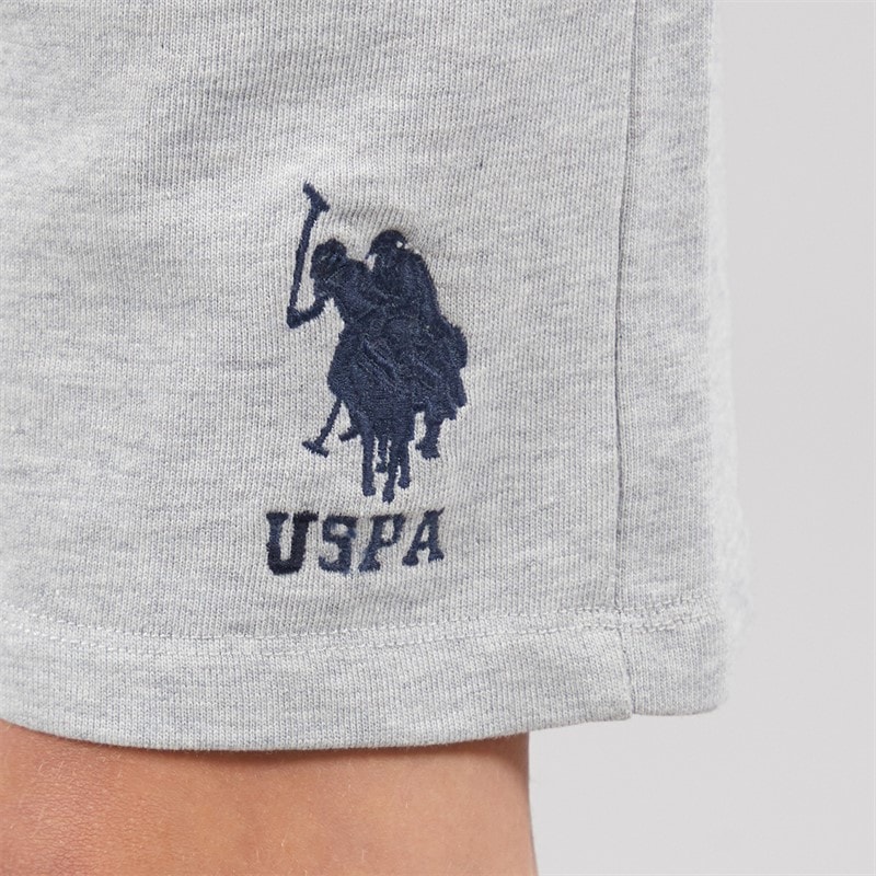 U.S. POLO ASSN. Boys DHM LB Sweat Shorts Mid Grey Marl - Image 3