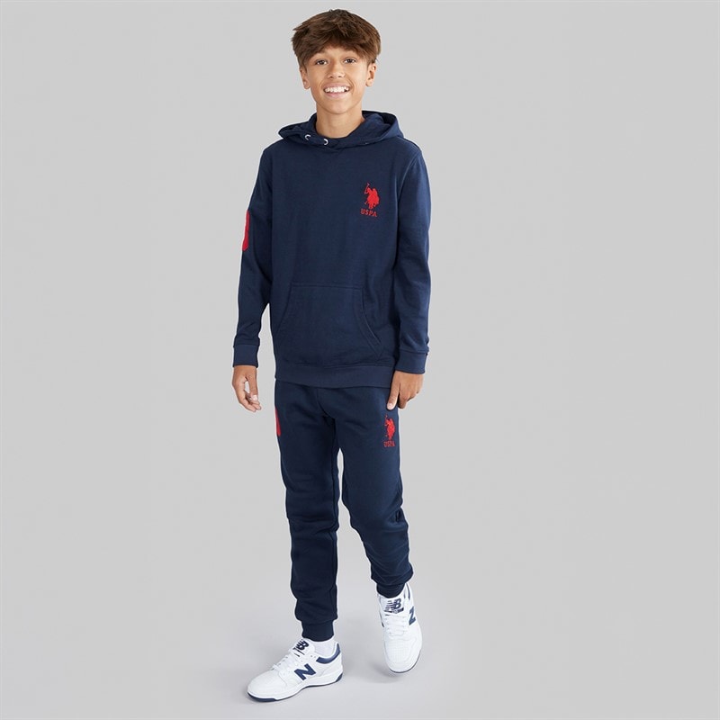 U.S. POLO ASSN. Boys Player 3 LB Hoodie Dark Sapphire Navy/Haute Red Dhm - Image 4