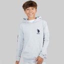 U.S. POLO ASSN. Boys Player 3 LB Hoodie Mid Grey Marl