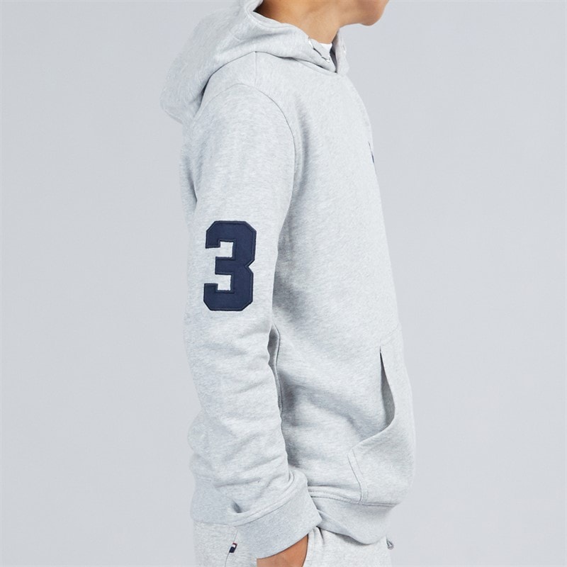 U.S. POLO ASSN. Boys Player 3 LB Hoodie Mid Grey Marl - Image 3
