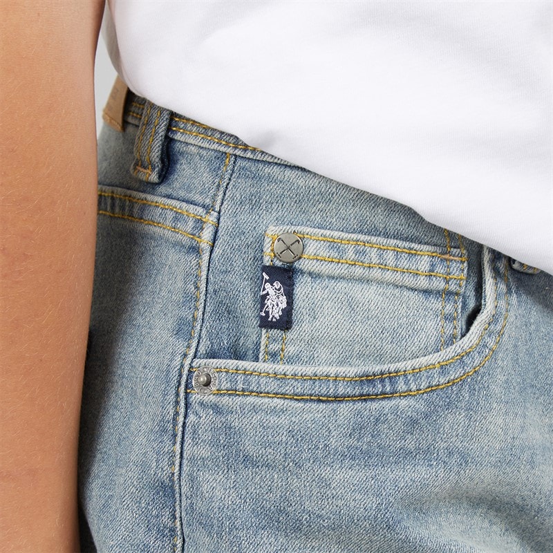 U.S. POLO ASSN. Boys Baggy Fit Jeans Yellow Tint - Image 5
