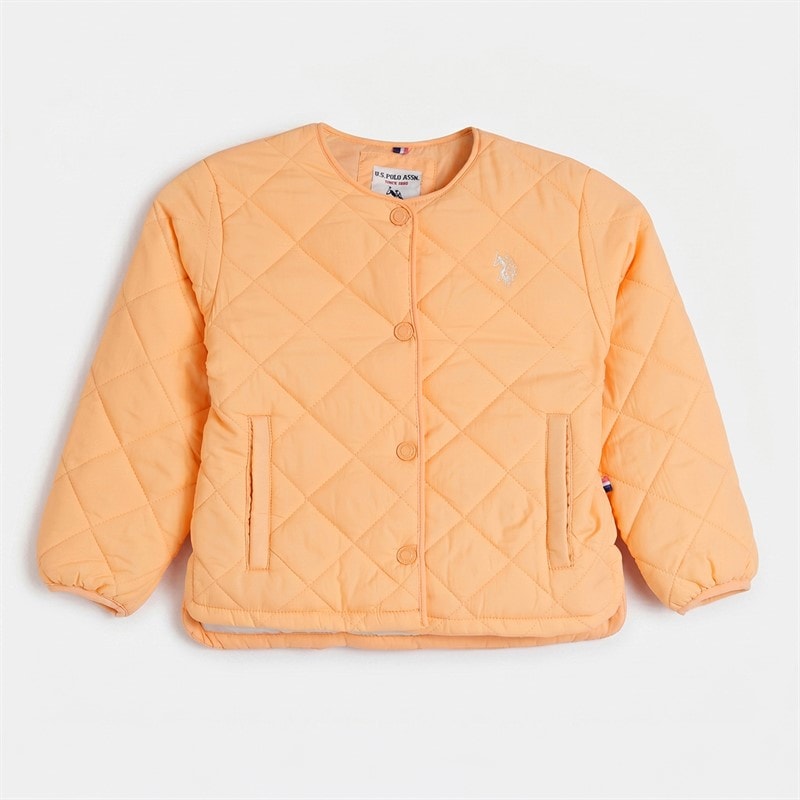 U.S. POLO ASSN. Girls Quilted Jacket Priarie Sunset