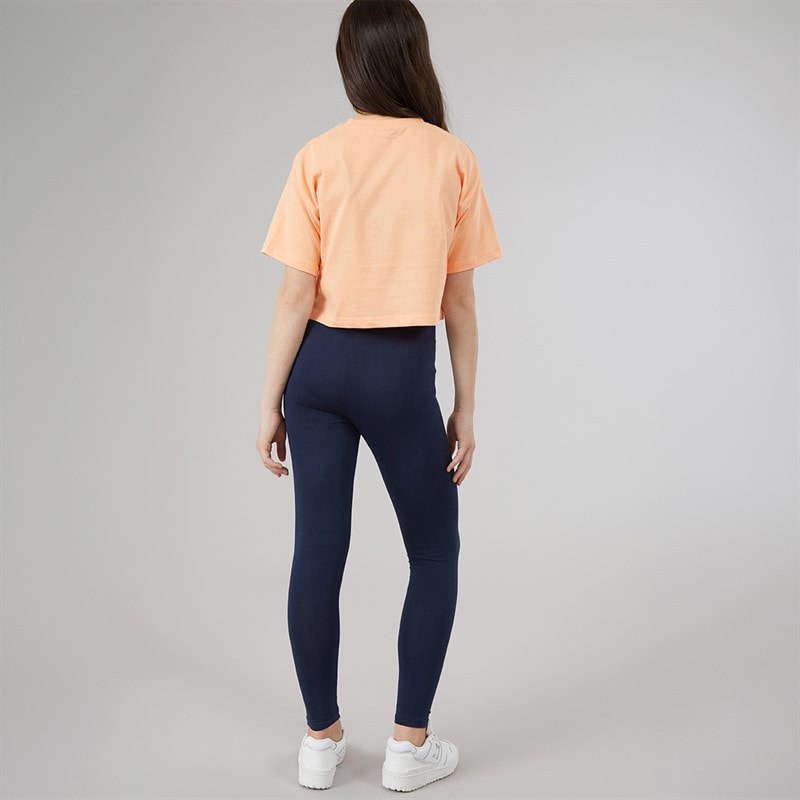 U.S. POLO ASSN. Girls Script Boxy Fit T-Shirt And Leggings Set Peach Nectar - Image 2