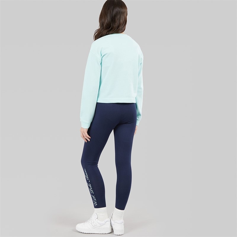 U.S. POLO ASSN. Girls Boxy Sweatshirt And Leggings Set Blue Light - Image 2