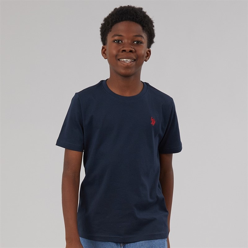 U.S. POLO ASSN. Boys T-Shirt Dark Sapphire Navy/Haute Red Dhm