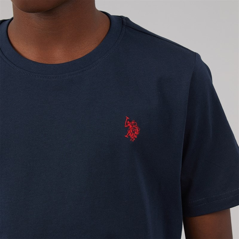 U.S. POLO ASSN. Boys T-Shirt Dark Sapphire Navy/Haute Red Dhm - Image 3