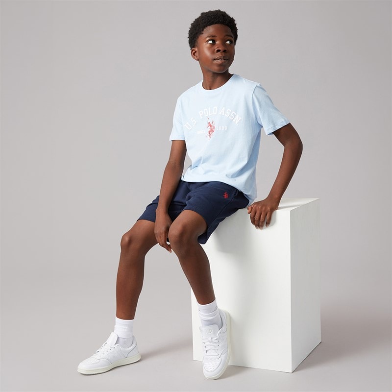 U.S. POLO ASSN. Boys Signature Arch T-Shirt Chambray Blue - Image 4