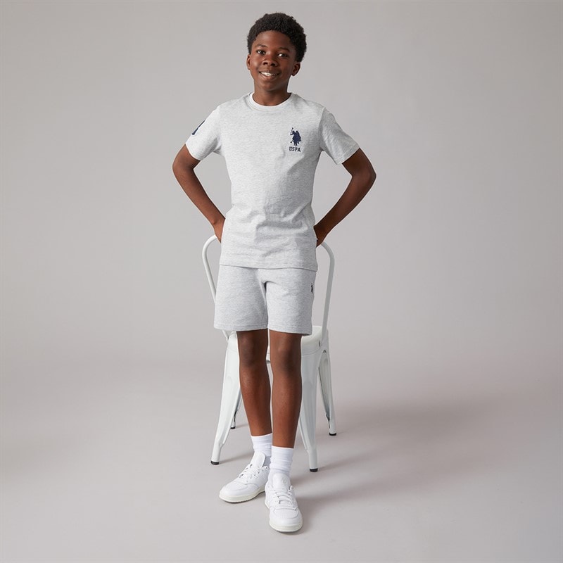U.S. POLO ASSN. Boys Shorts Mid Grey Marl - Image 4