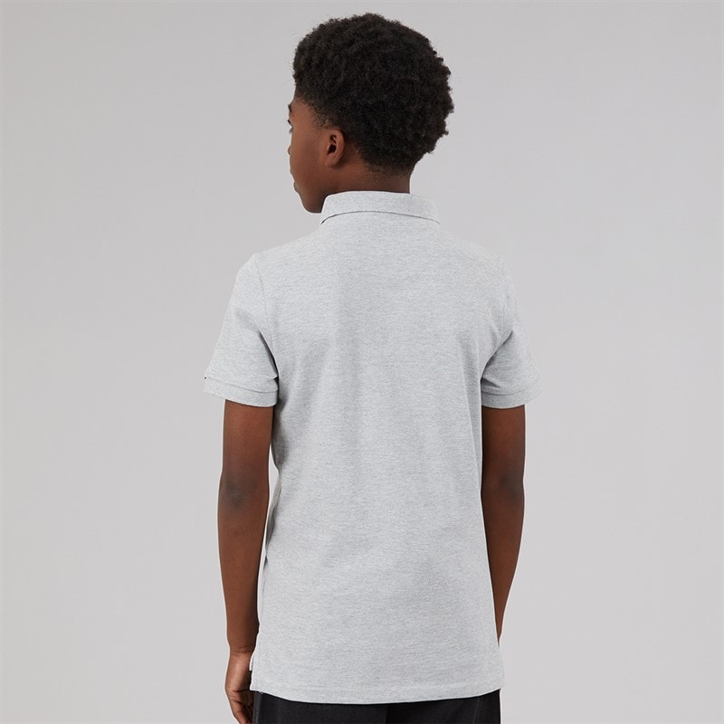U.S. POLO ASSN. Boys Pique Polo Shirt Mid Grey Marl - Image 2