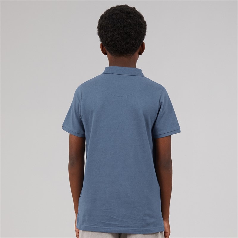 U.S. POLO ASSN. Boys Pique Polo Shirt Blue Horizon - Image 2