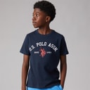 U.S. POLO ASSN. Boys Signature Arch T-Shirt Dark Sapphire Navy